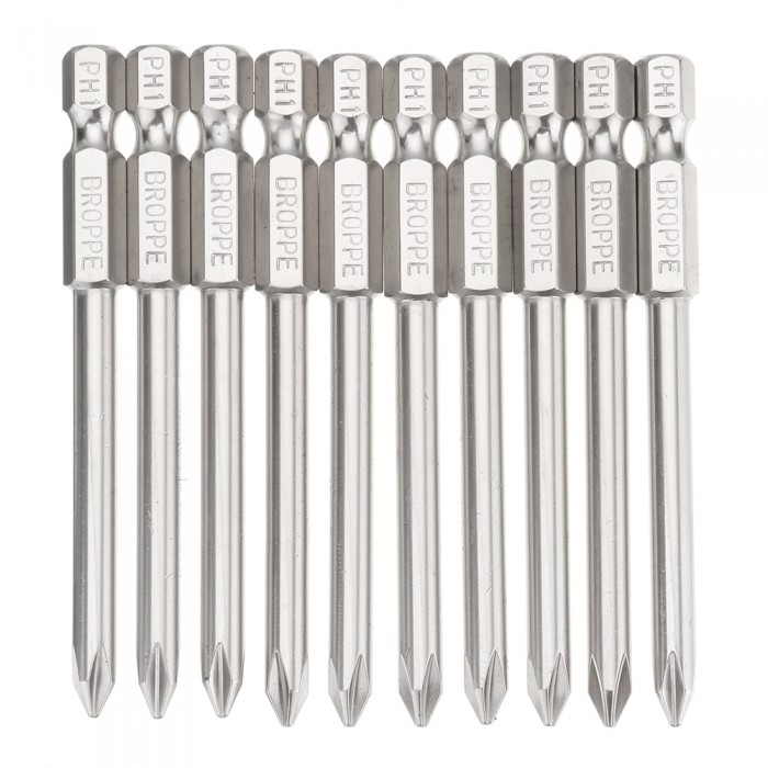 BROPPE 10pcs 75mm PH1 Screwdriver Bit