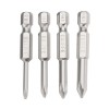 BROPPE 10pcs PH1 1/4 Inch Hex Shank 50mm Magnetic Phillips Screwdriver Bits Set