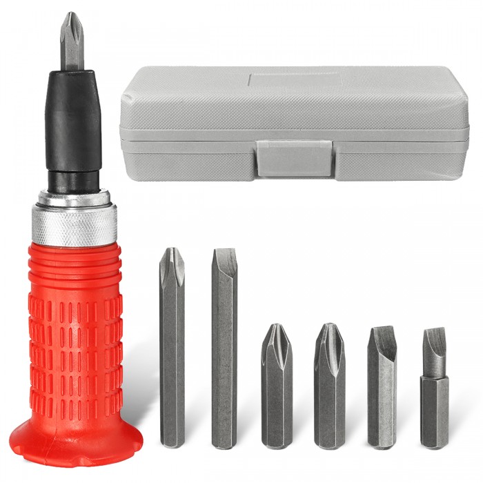 Manual Impact Driver Kit Screwdriver 1/4 Inch Drive Hammer Screw Socket Drive Tool