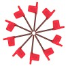 MACHIFIT 10pcs T6/7/8/10/15/20 Torx Spanner Key Small Red Flag Screwdriver Tool