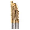 6pcs 3-8mm Titanium Coated HSS Drill Bit Electric Drill Plastic Metal Hole Grooving Drill Saw Woodworking Tools