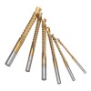 6pcs 3-8mm Titanium Coated HSS Drill Bit Electric Drill Plastic Metal Hole Grooving Drill Saw Woodworking Tools