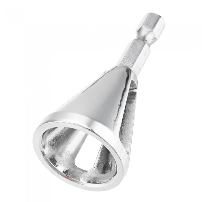 Hex Shank Silver Hard Alloy Deburring External Chamfer Tool Drill Bit Remove Burr Repairs Tools