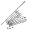 10pcs Wood Flat Drill Bit Set 6-32mm with 12 Inch Extension Shank and Hex Wrench