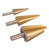 3pcs 16-30.5/5-20/3-14mm HSS 6542 Umbrella Chamfering Cutter Step Drill Bit Set Chamfer Tool