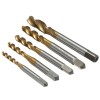 5pcs M3 M4 M5 M6 M8 Screw Taps Set Titanium Coated HSS6542 Spiral Fluted Tap Drill