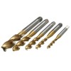 5pcs M3 M4 M5 M6 M8 Screw Taps Set Titanium Coated HSS6542 Spiral Fluted Tap Drill