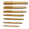 8pcs M3-M12 Machine Screw Plug Tap Steel Titanium Coated Straight Flute Hand Tap