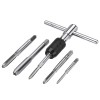 6pcs M3-M8 Tap Drill Set T Handle Ratchet Tap Wrench Machinist Tool