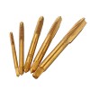 5pcs M3-M8 Steel Titanium Coated Machine Screw Plug Tap Straight Flute Hand Tap