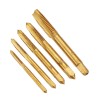 5pcs M3-M8 Steel Titanium Coated Machine Screw Plug Tap Straight Flute Hand Tap