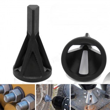 Black Deburring External Chamfer Tool Drill Bit Remove Burr Triangle Shank