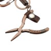 Metal Key Carabiner Key Holder Mini Shape Buckle Ring Keychain Leather